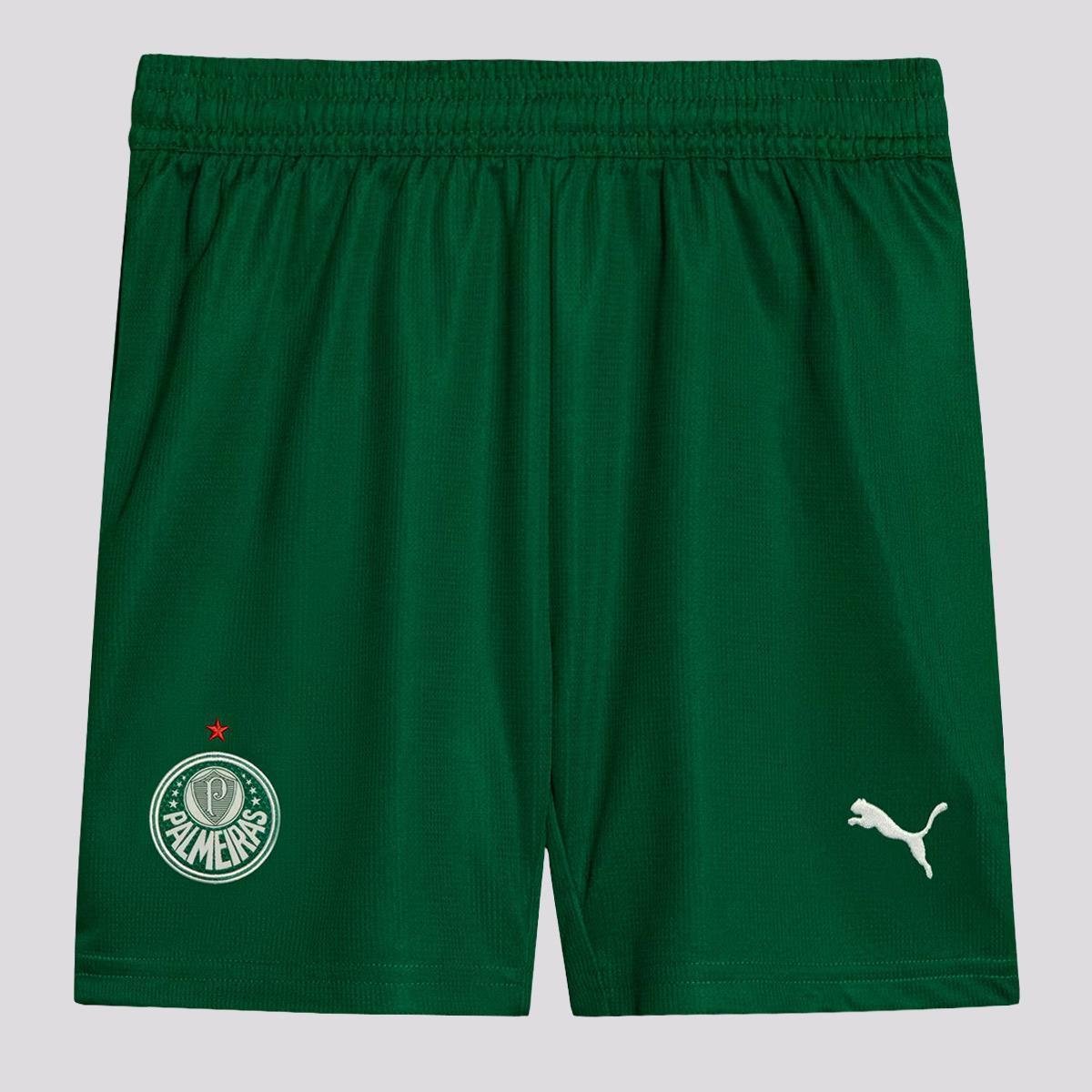 Calção Puma Palmeiras II 2025 Juvenil Unissex - Verde