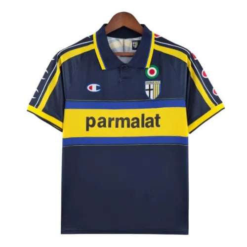 Camisa Parma Away 99/00 Retro Azul E Amarela