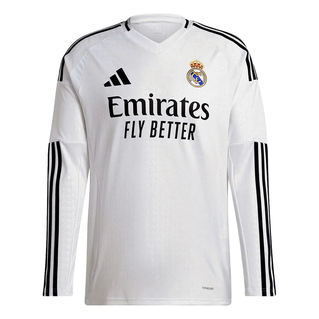 Camisa Real Madrid Home 24/25 Manga Longa Branca