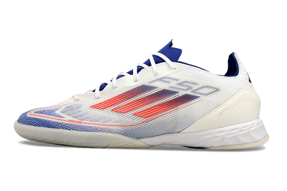 Chuteira Futsal Adidas F50 Ic Branca Azul E Vermelha Advancement Pack