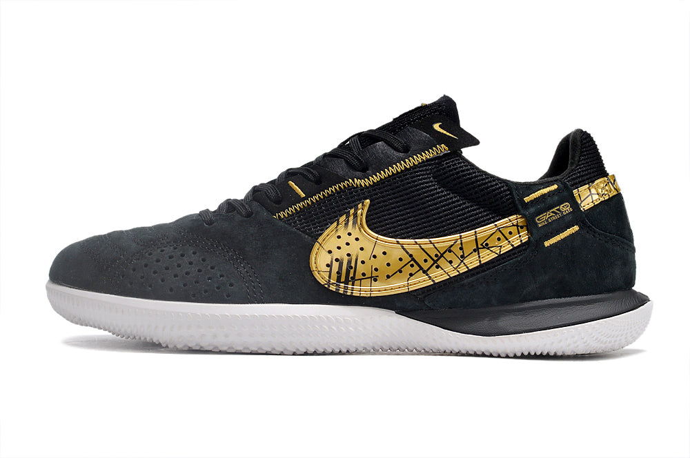 Chuteira Futsal Nike Streetgato Ic Preta E Dourada