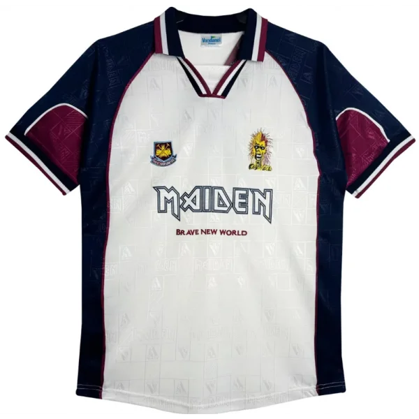 Camisa West Ham 19/99 Retro Iron Maiden Branca