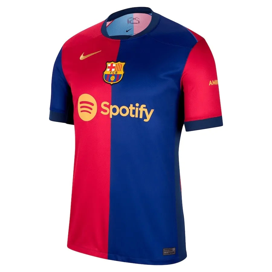 Camisa Barcelona Home 24/25 Azul E Vermelha