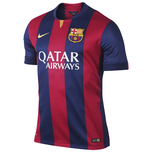 Camisa Barcelona Home 14/15 Retroo Azul E Vermelha