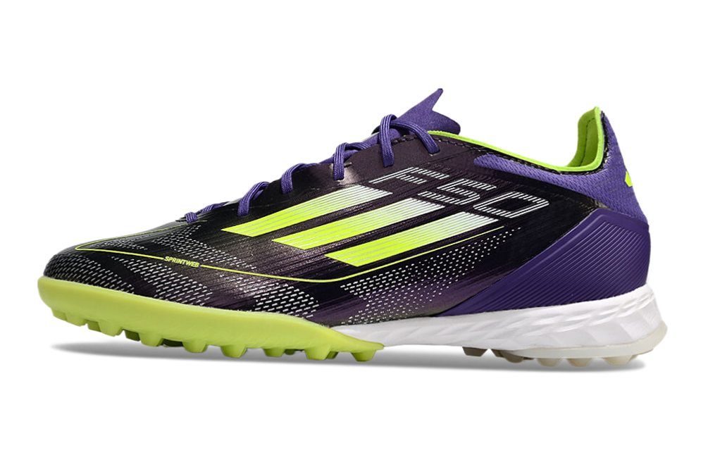 Chuteira Society Adidas F50 Tf Roxa E Verde Fast Reborn Pack