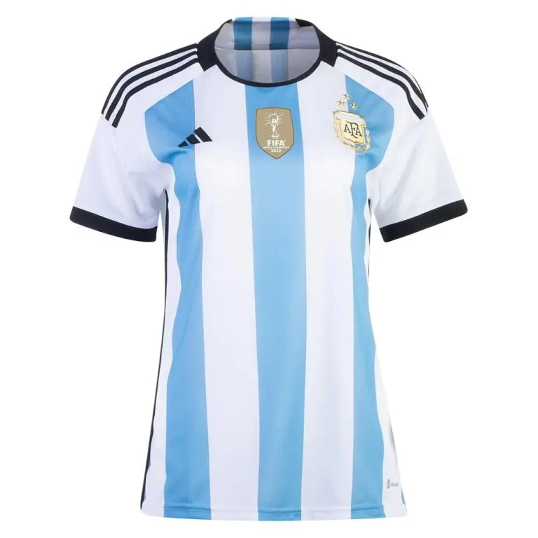 Camisa Argentina Feminina Home 20/22 Azul E Branca