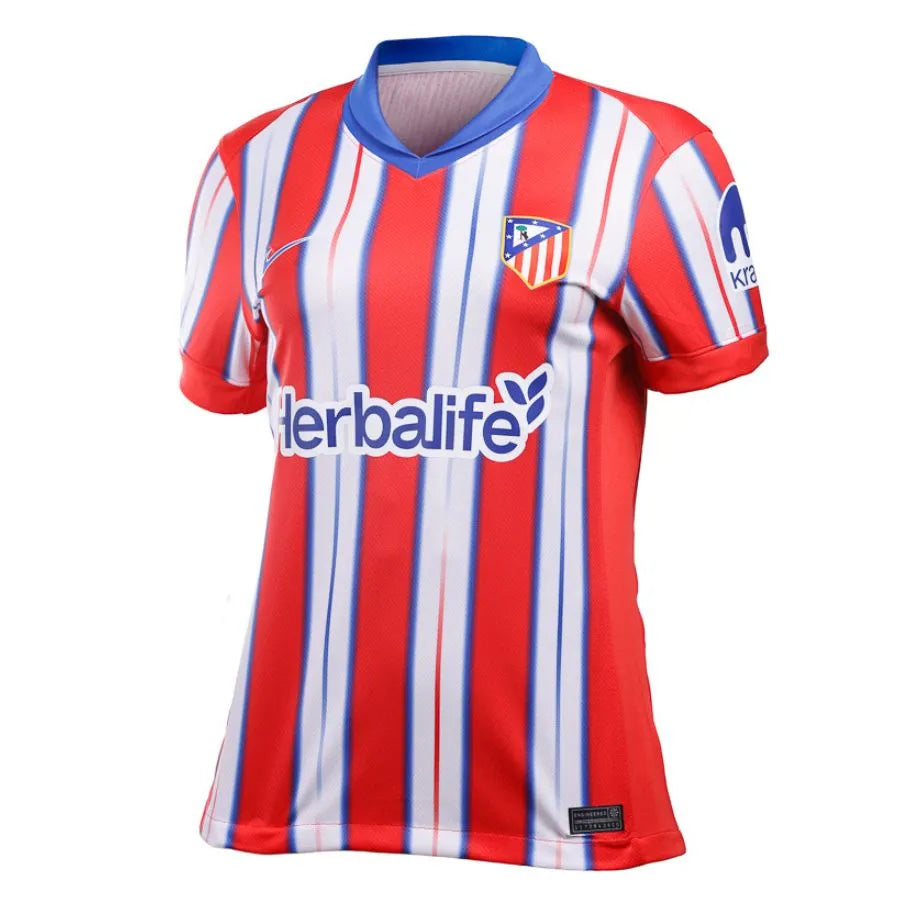 Camisa Atlético De Madrid Feminina Home 24/25 Branca E Vermelha