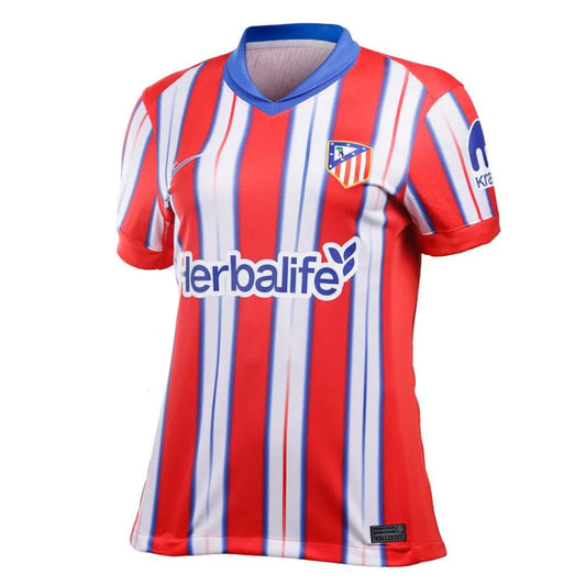 Camisa Atlético De Madrid Feminina Home 24/25 Branca E Vermelha