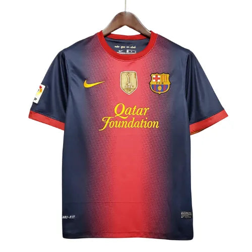 Camisa Barcelona Home 12/13 Retro Azul E Vermelha Patch Campeo Mundial 20/11