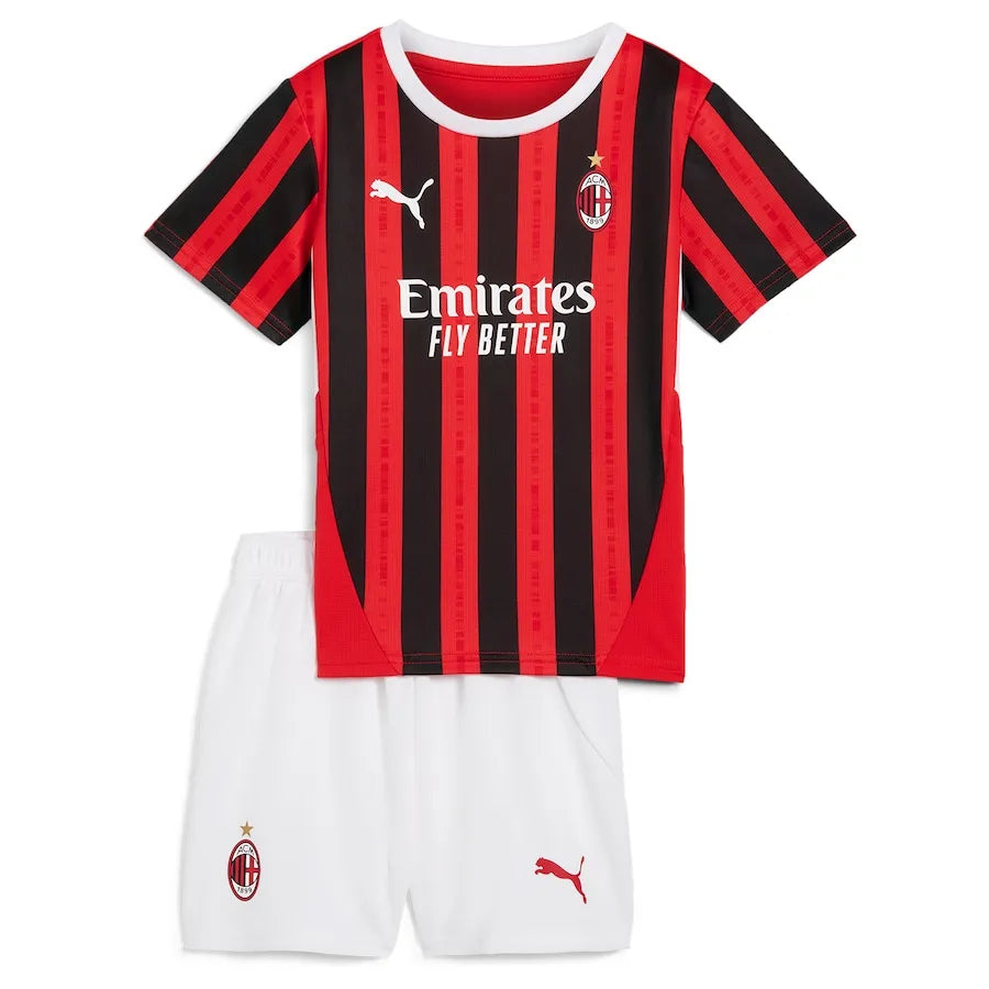 Conjunto Infantil Milan I 24/25 Vermelho E Preto