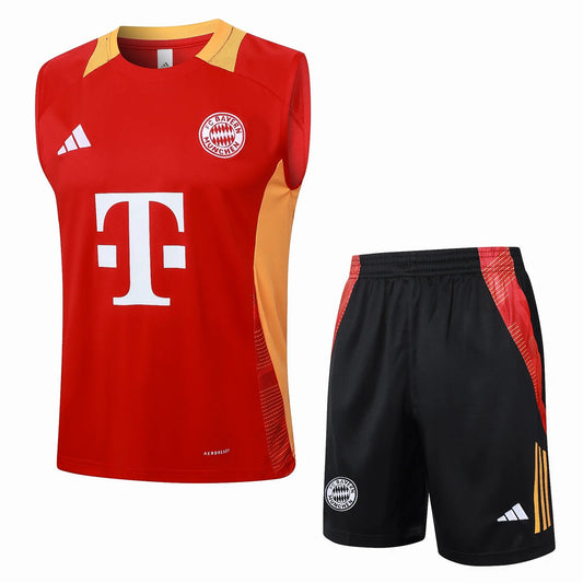 Conjunto Bayern De Munique Treino Regata 24/25 Vermelho