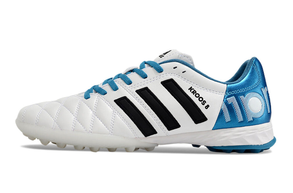 Chuteira Society Adidas Adipure 11 Pro Tf Branca E Azul Toni Kroos