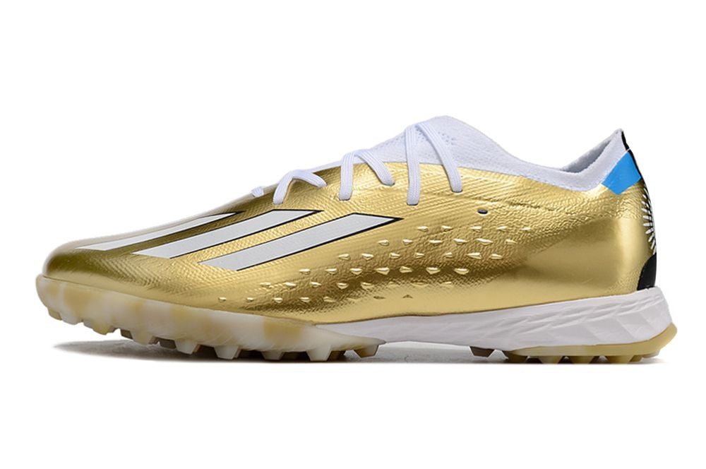 Chuteira Society Adidas X Speedportal Messi1 Tf Dourada Leyenda