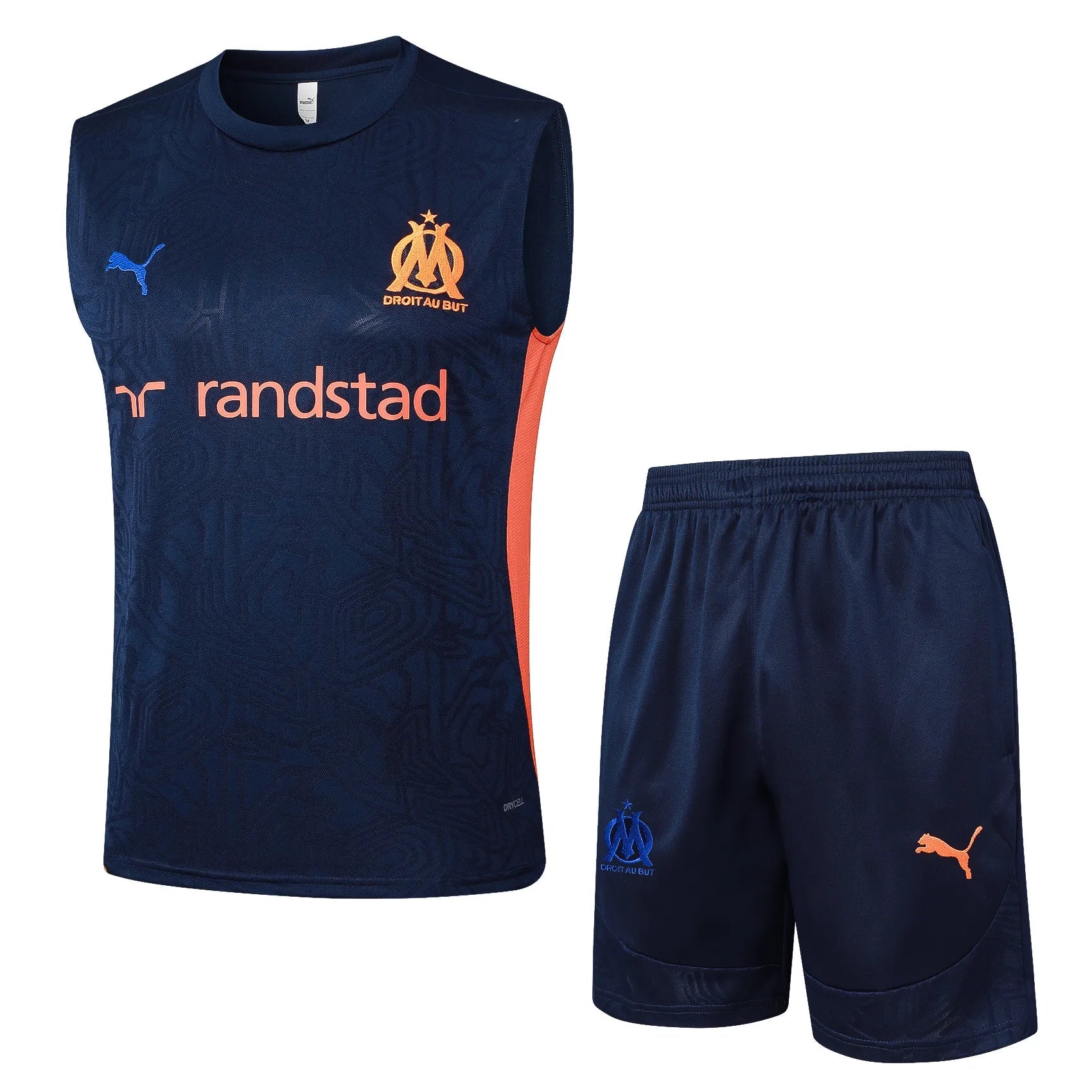 Conjunto Olympique De Marseille Treino Regata 24/25 Azul Escuro