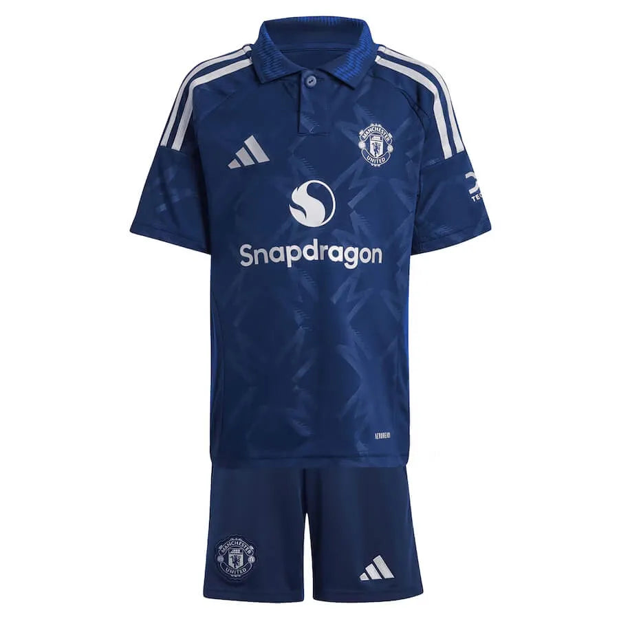 Conjunto Infantil Manchester United Ii 24/25 Azul