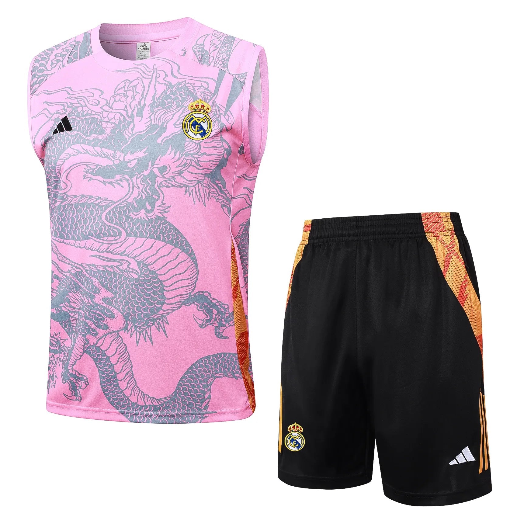 Conjunto Real Madrid Treino Regata 24/25 Rosa Drago