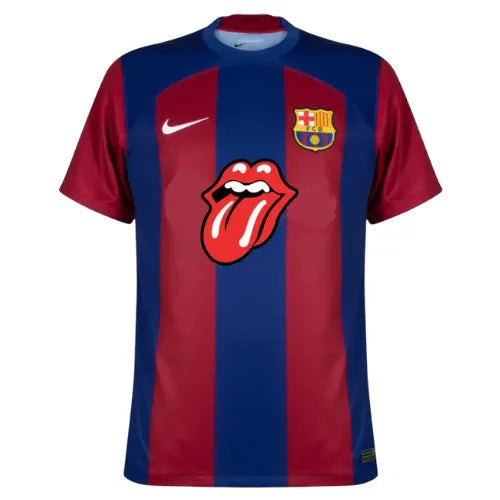 Camisa Barcelona Edição Especial Rolling Stones 23/24 Azul E Vermelha