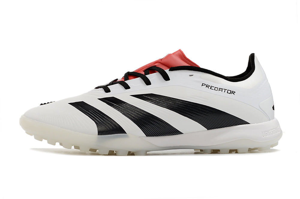 Chuteira Society Adidas Predator Elite Tf Branca Preta E Vermelha