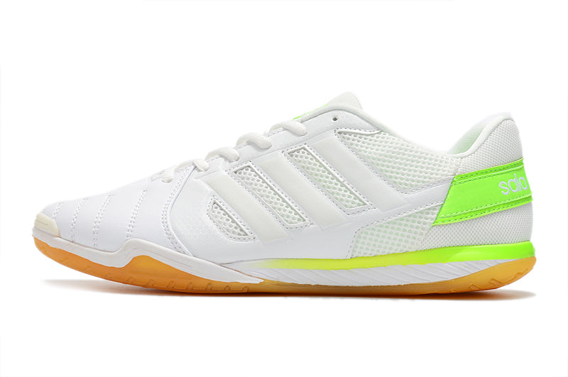 Chuteira Futsal Adidas Top Sala Ic Branca E Verde