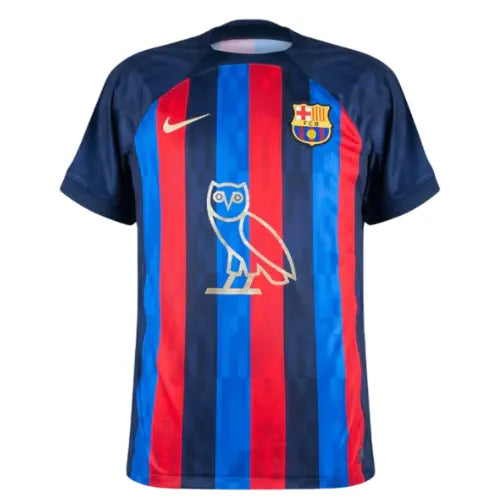 Camisa Barcelona Edição Especial Drake 22/23 Azul E Vermelha