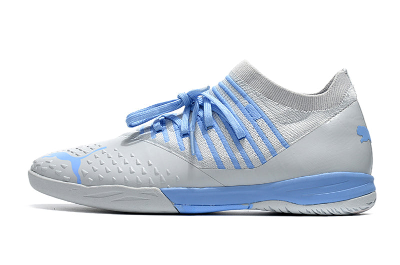 Chuteira Futsal Puma Future Z 13 Ic Prata E Azul Neymar Rare