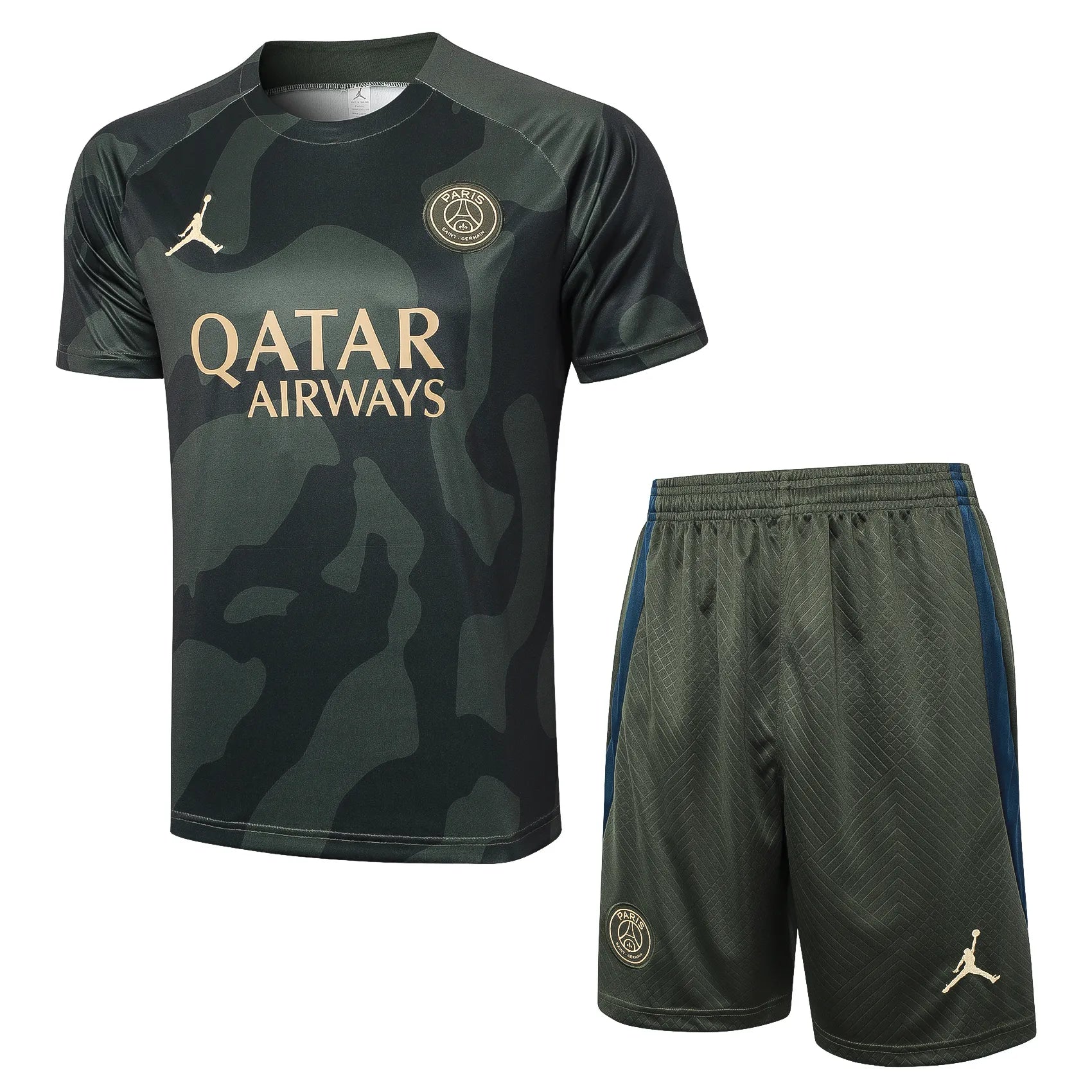 Conjunto Psg Treino 24/25 Verde E Cinza