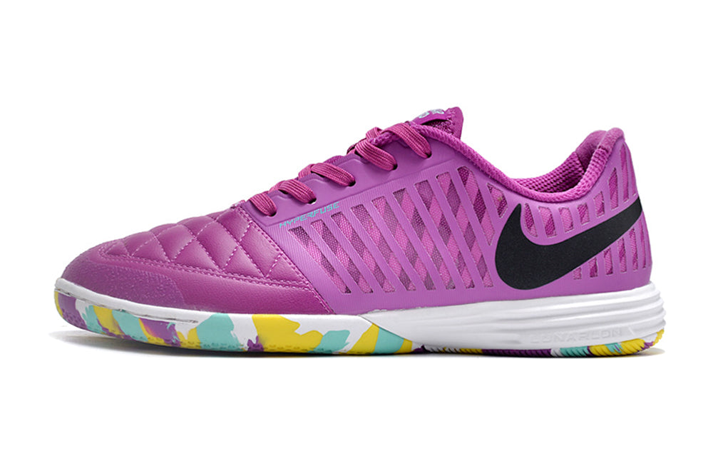Chuteira Futsal Nike Lunar Gato Ii Ic Roxa E Branca