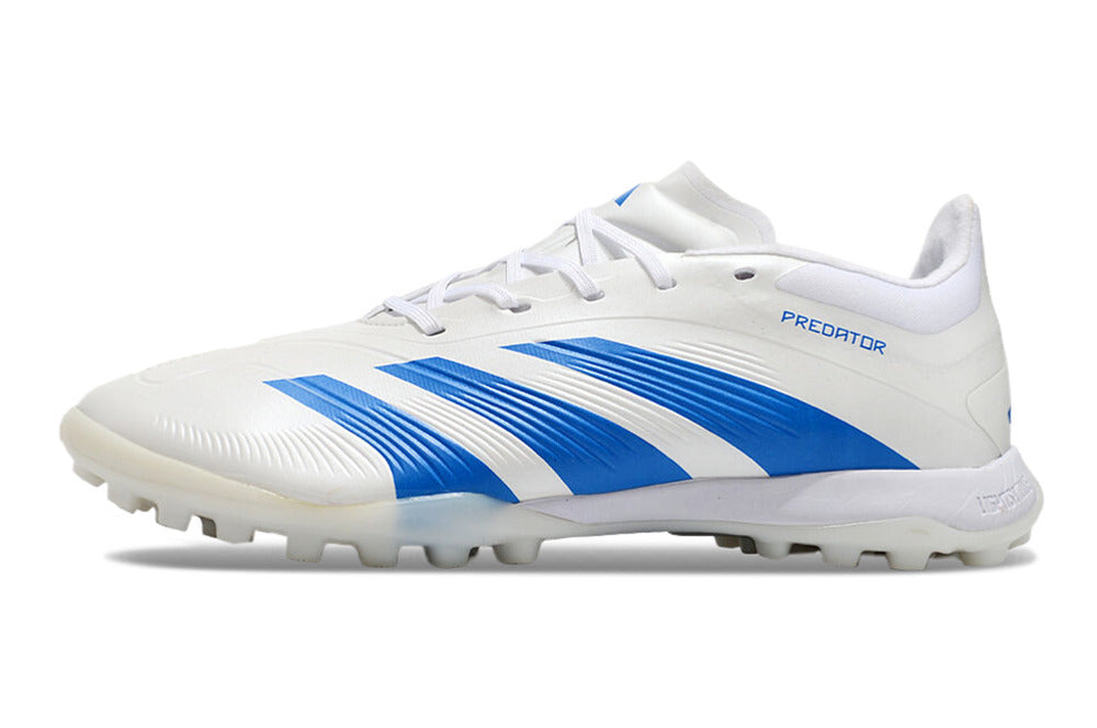 Chuteira Society Adidas Predator Elite Tf Branca E Azul Kvara