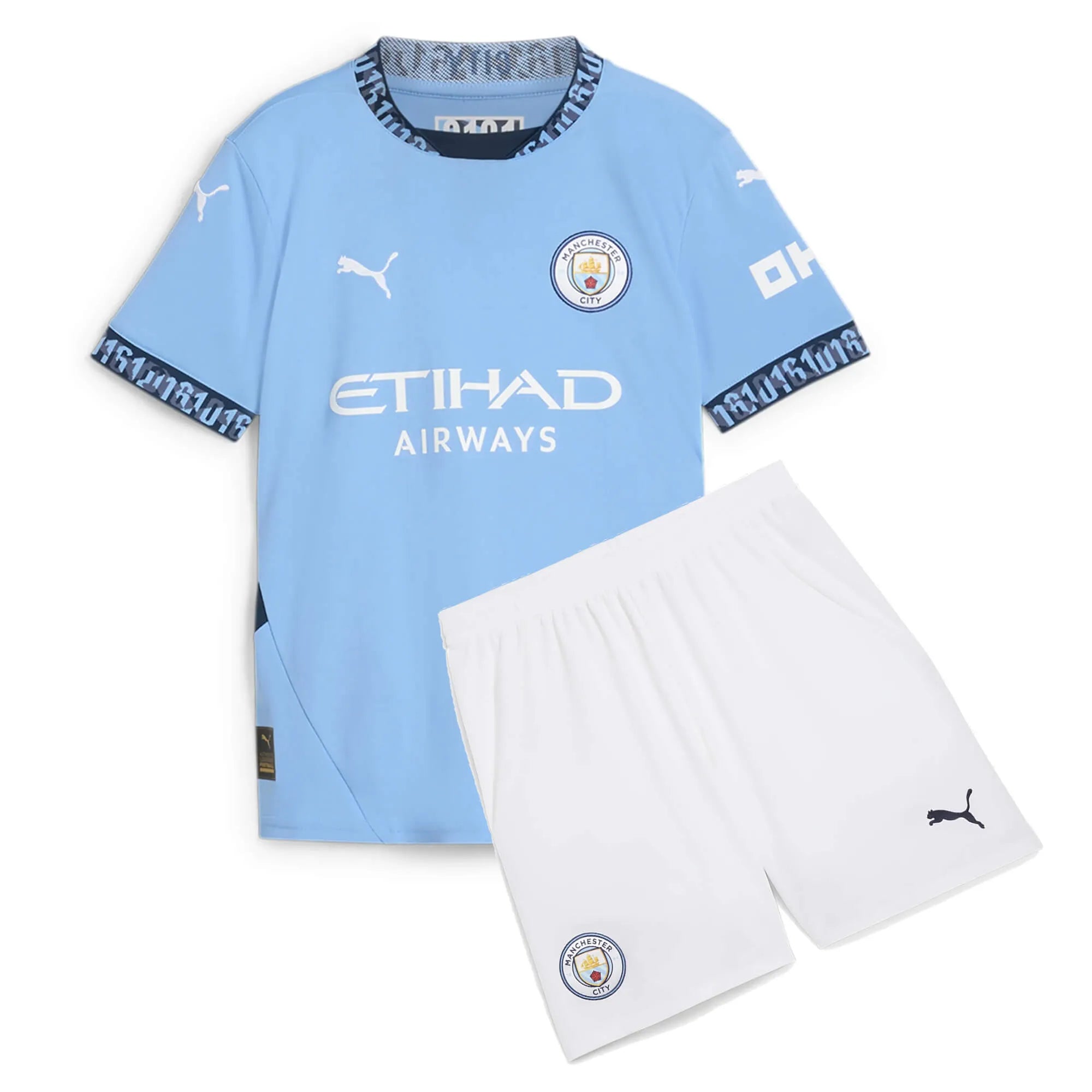 Conjunto Infantil Manchester City I 24/25 Azul