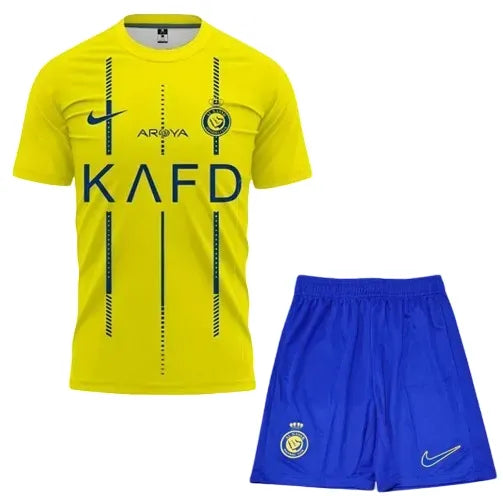 Conjunto Infantil Al Nassr I 23/24 Amarelo