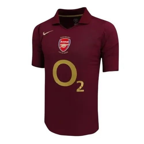 Camisa Arsenal Home 05/06 Retro Vinho