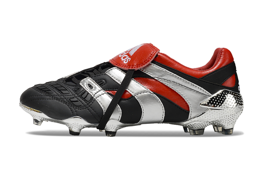 Chuteira Campo Adidas Predator Precision Fg Preta E Vermelha 25Th Anniversary Edition