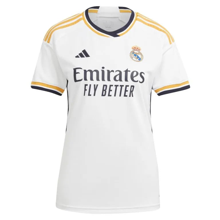 Camisa Real Madrid Feminina Home 23/24 Branca