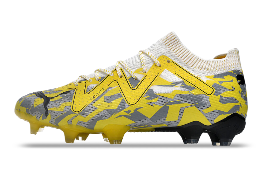 Chuteira Campo Puma Future Ultimate Fg Amarela E Cinza Voltage Pack