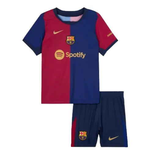 Conjunto Infantil Barcelona I 24/25 Azul E Vermelho