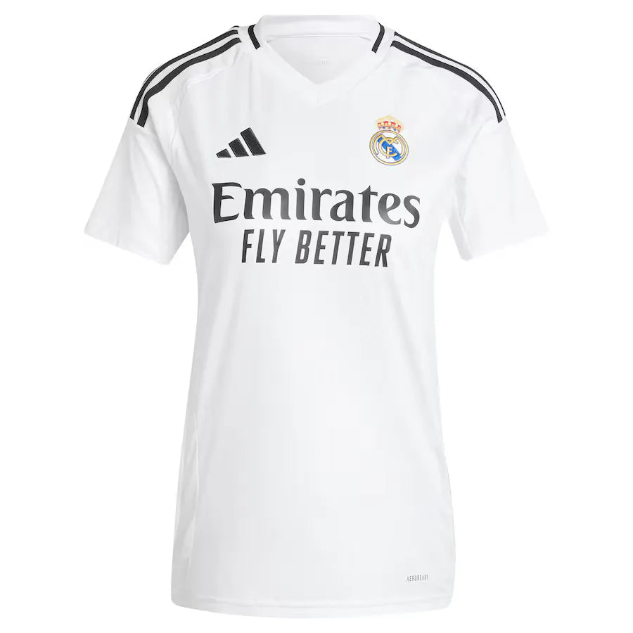 Camisa Real Madrid Feminina Home 24/25 Branca
