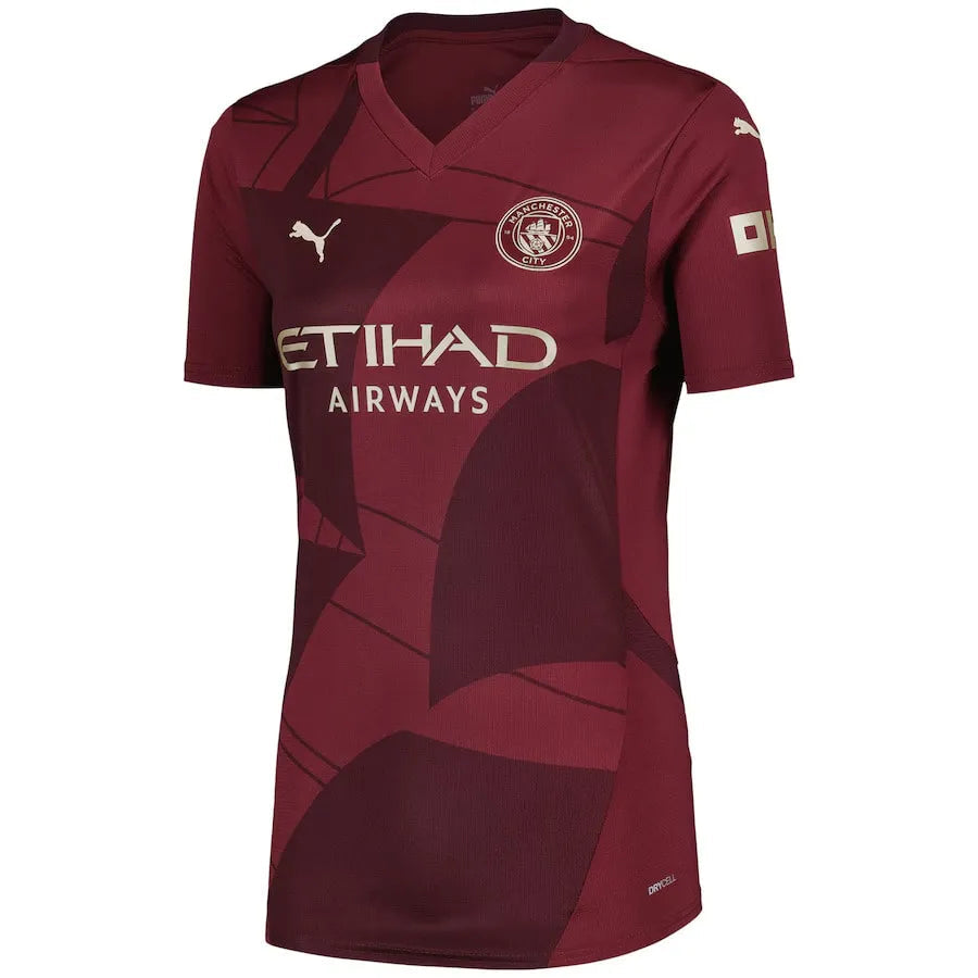 Camisa Manchester City Feminina Third 24/25 Vermelha